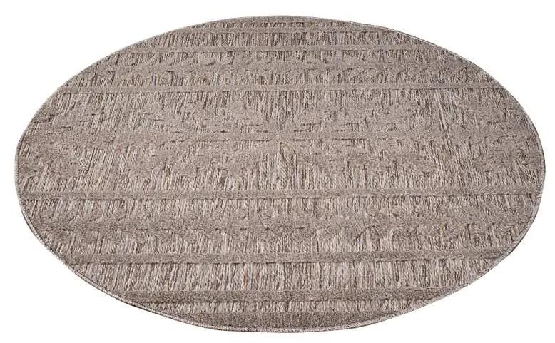 Dekorstudio Okrúhly terasový koberec SANTORINI - 411 hnedý Priemer koberca: 160cm