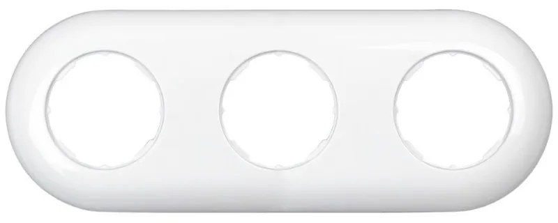 Elhard Trojitý rámček Retro Klasik veľký, biely KL3033W