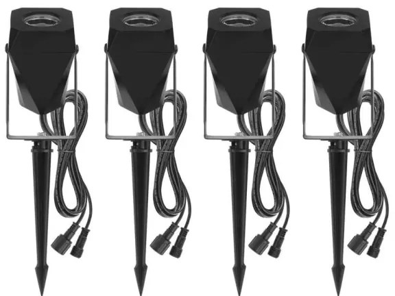 SADA 4x LED RGBIC Stm. von. lampa LED/7W/230V 3000-6500K IP65 Wi-Fi Tuya