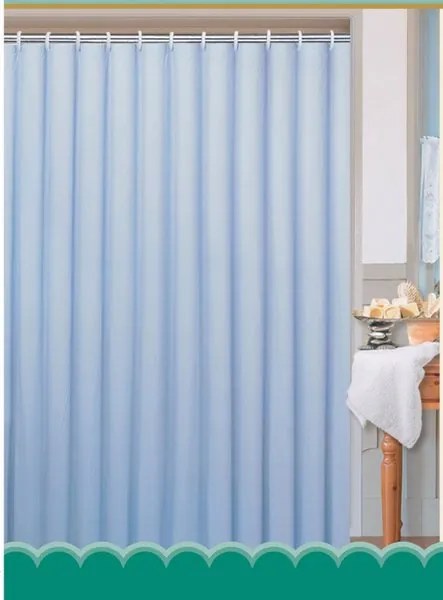 Aqualine 0201104 M sprchový záves 180x200cm,100% polyester, modrý