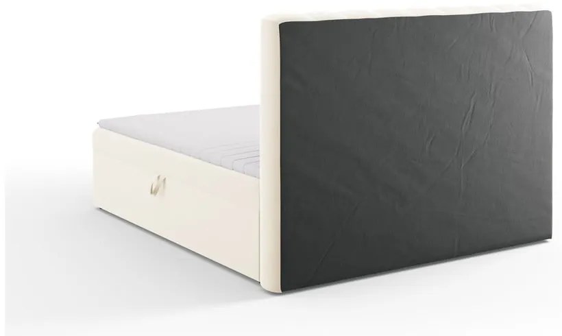 Béžová boxspring posteľ s úložným priestorom 180x200 cm Gina – Milo Casa