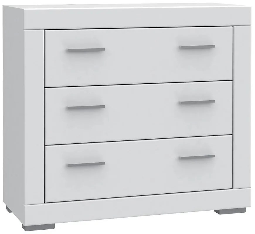 Komoda Snow 3S SNWK23 biely mat