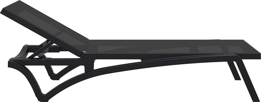 PACIFIC záhradné lehátko black/black