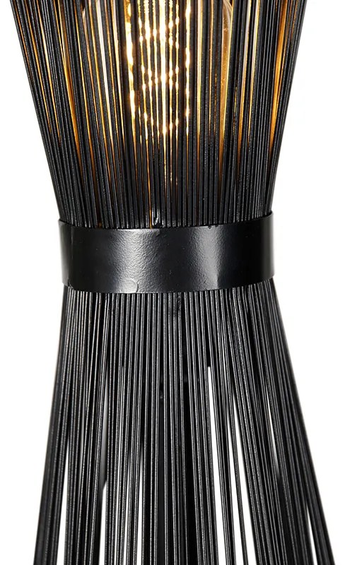 Stojacia lampa Art Deco čierna - Broom