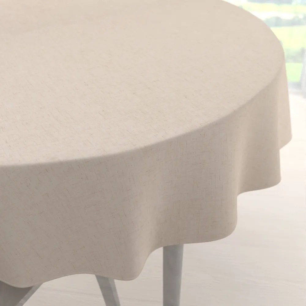 Biante Veľký dekoračný okrúhly obrus PM-128 Prírodná režná Ø 250 cm