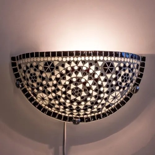 Mozaiková nástenná lampa s vypínačom Moon DOMINO 30*17