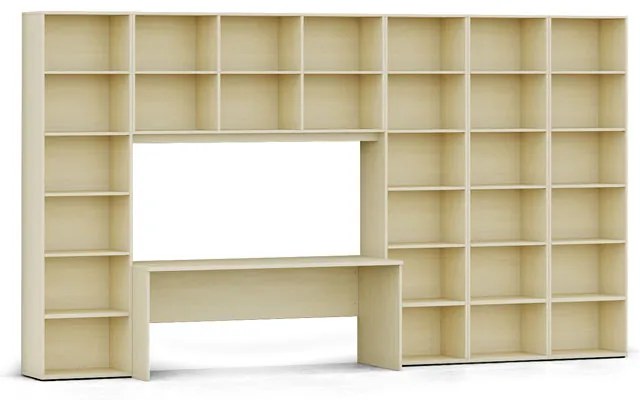 Písací stôl INTEGRO, 740 x 1750 x 700 mm, breza