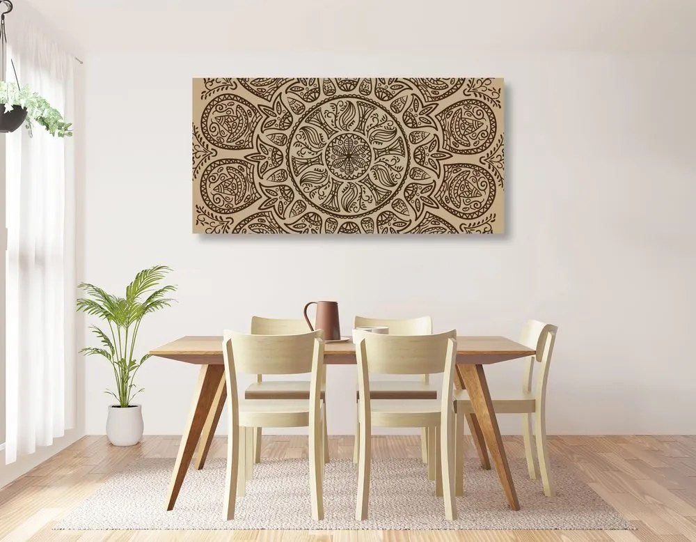 Obraz Mandala s abstraktným prírodným vzorom Varianta: 120x60