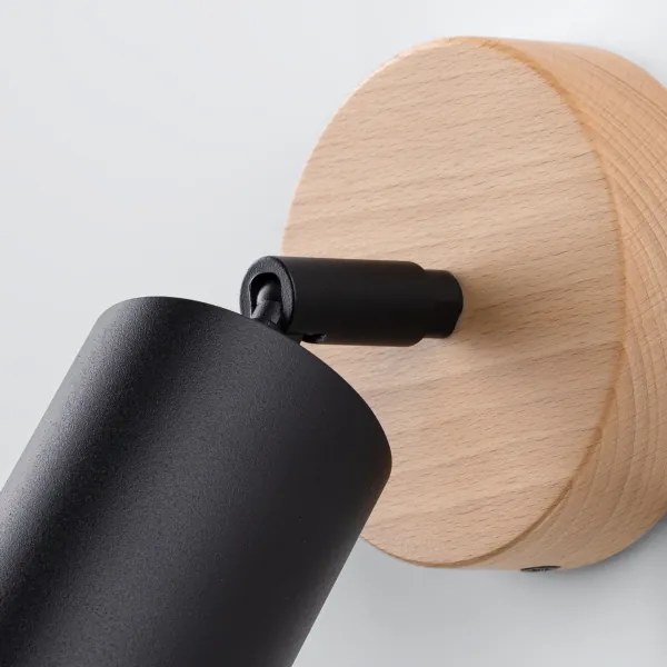 Sollux SL.1290 - Nástenné bodové svietidlo VERDO 1xGU10/10W/230V čierna