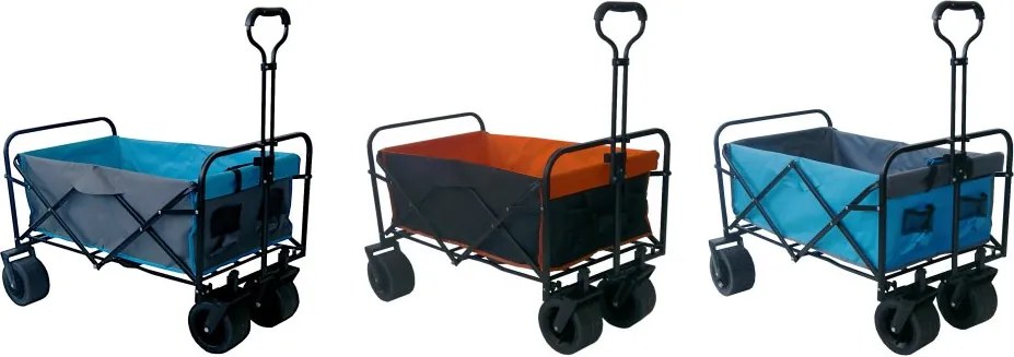 Skladací prepravný vozík - premium 150 L sivá