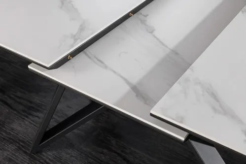 Rozkladací jedálenský stôl Atlas 46497 160/200x90cm Ceramik white marble - Komfort-nábytok