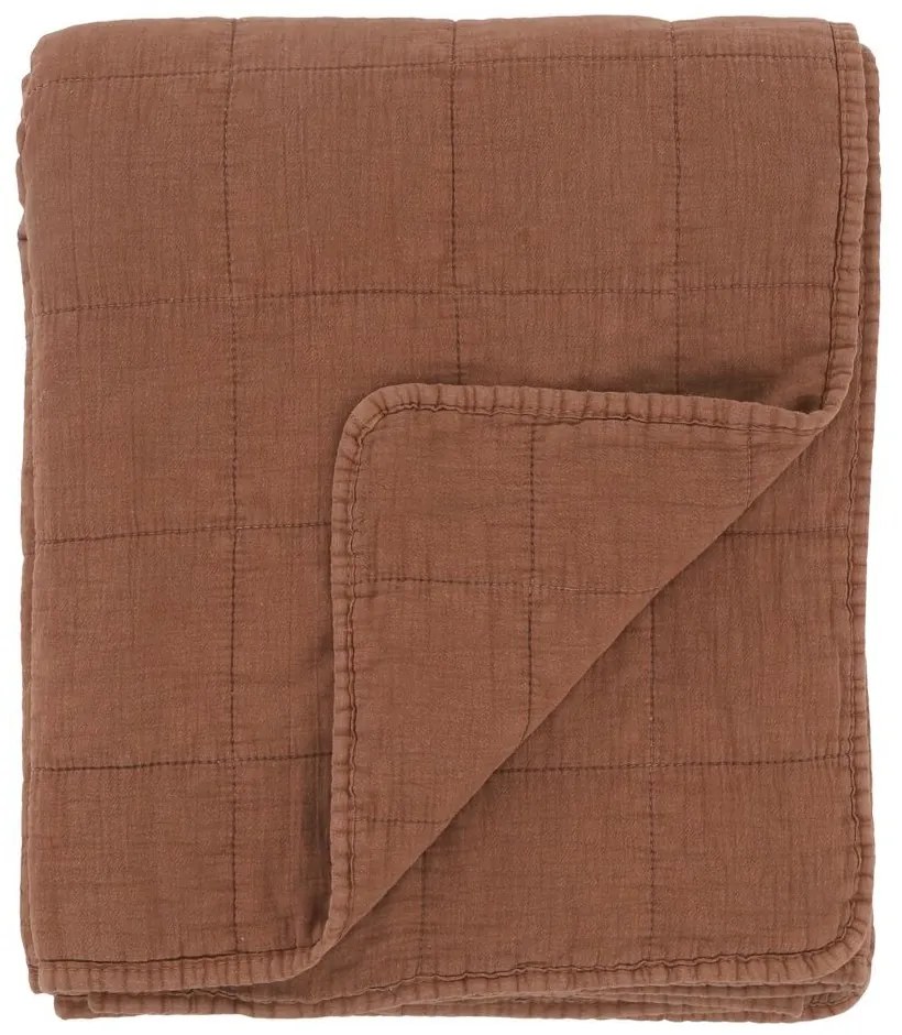 Terakotový prehoz s opraným vzhľadom Aix Vintage Quilt - 130*180 cm