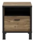 Nočný stolík OREN hnedá/čierna