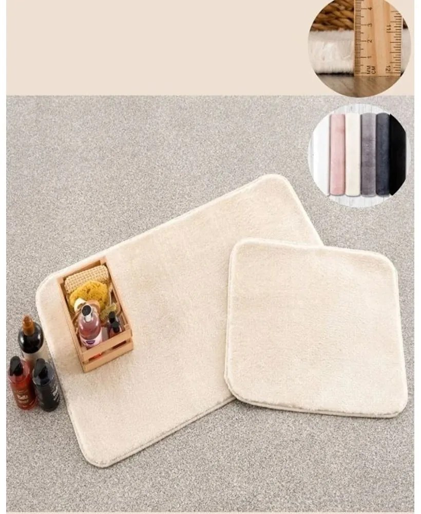 Krémové kúpeľňové predložky v súprave 2 ks 50x90 cm Plush – Mila Home