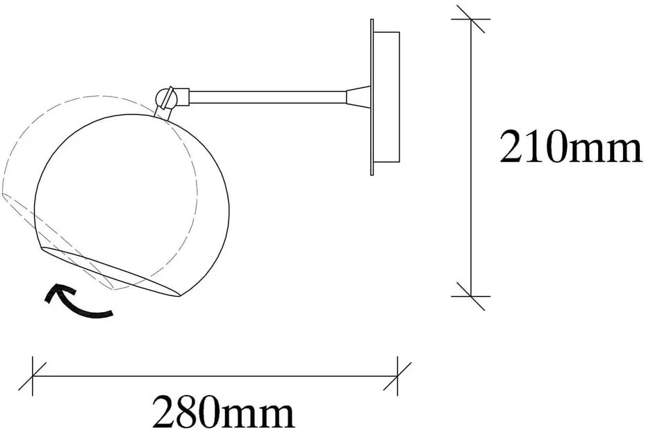 Nástenné svietidlo v bronzovej farbe ø 15 cm Sivani – Opviq lights