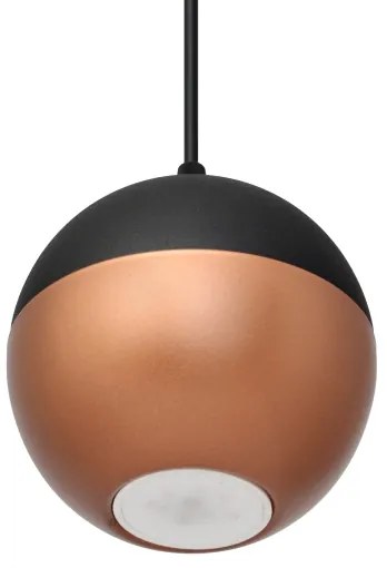 LED Luster na lanku MIDWAY 4xGU10/4,8W/230V čierna/medená