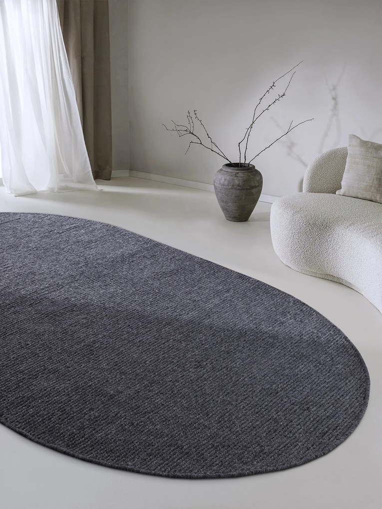 Villeroy & Boch Kusový koberec 106051 Anthracite ovál, 160x230 ovál, šedá, obývacia izba
