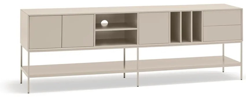 Krémový TV stolík 220x74x45 cm Platt – Teulat