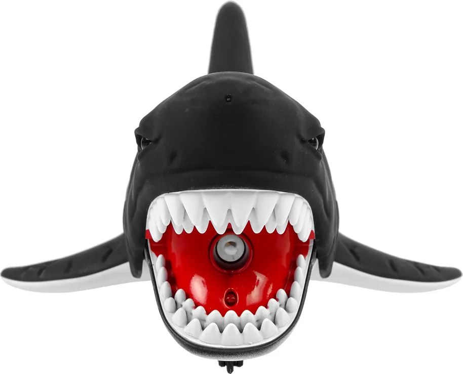 LEAN Toys Infračervený diaľkovo ovládaný čierny žralok pohybuje chvostom vody