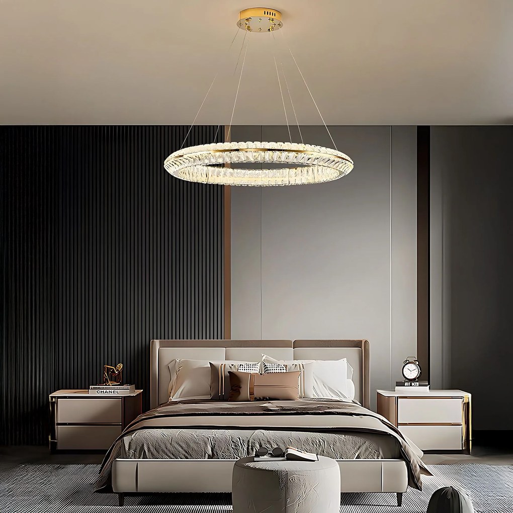 Toolight Toolight, LED stropné svietidlo 60cm, 45W, 4000K, APP1768-CP, zlatá, OSW-04344