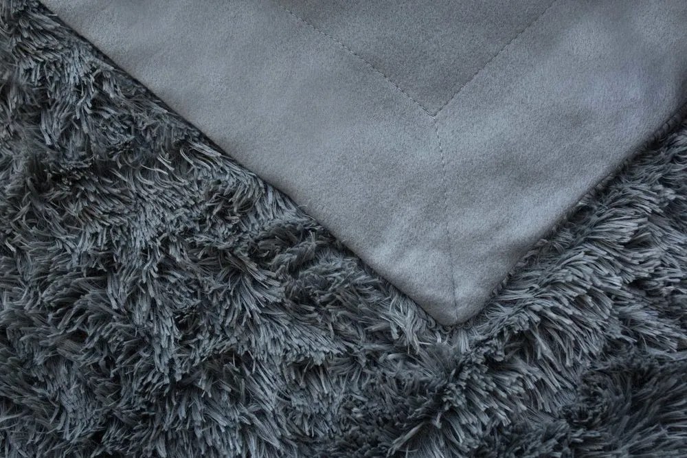 Jerry Fabrics Deka s dlhým vlasom - Tmavošedá | 150 x 200 cm