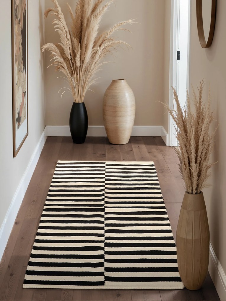 Hanse Home, Behúň Vika 106207 Black White, 80x200, čiernobiela, obývacia izba