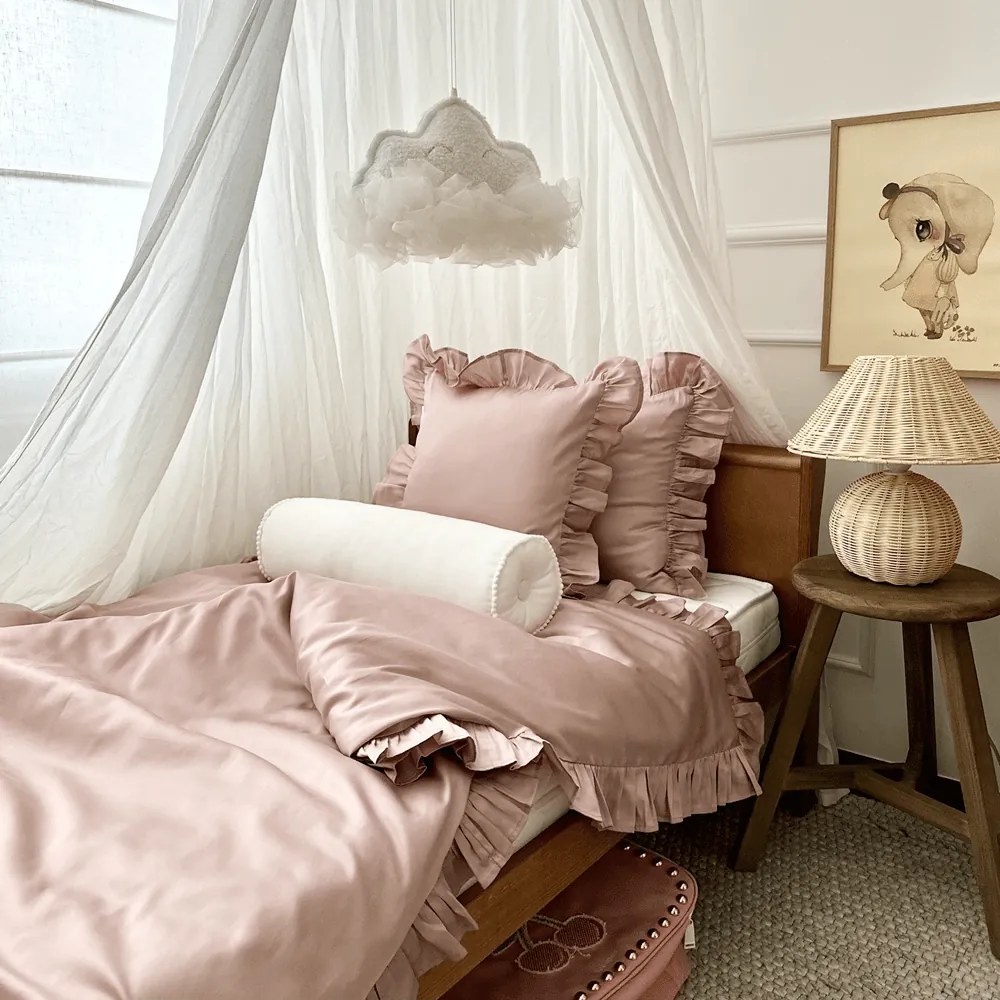 Posteľná bielizeň s volánom – ružová Margaret od 140x200 cm 200x220 cm