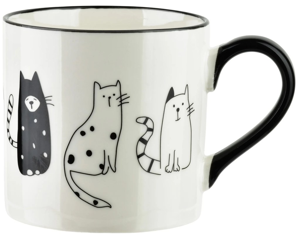 Porcelánový hrnek COTTELLO I. 370 ml bílý/černý