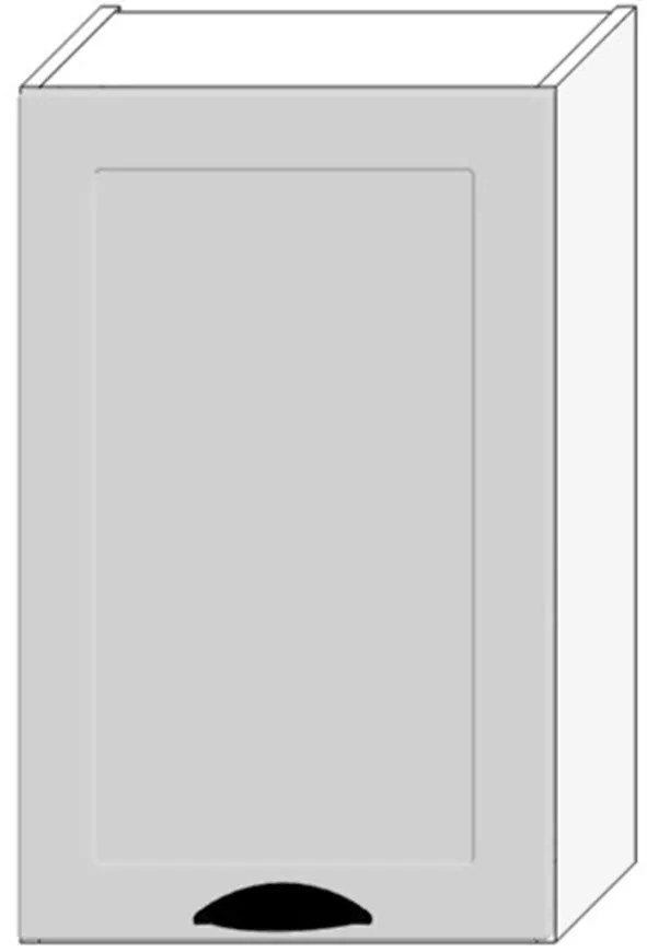 Kuchynská skrinka Adele W45 Pl Šedá Mat/Biely