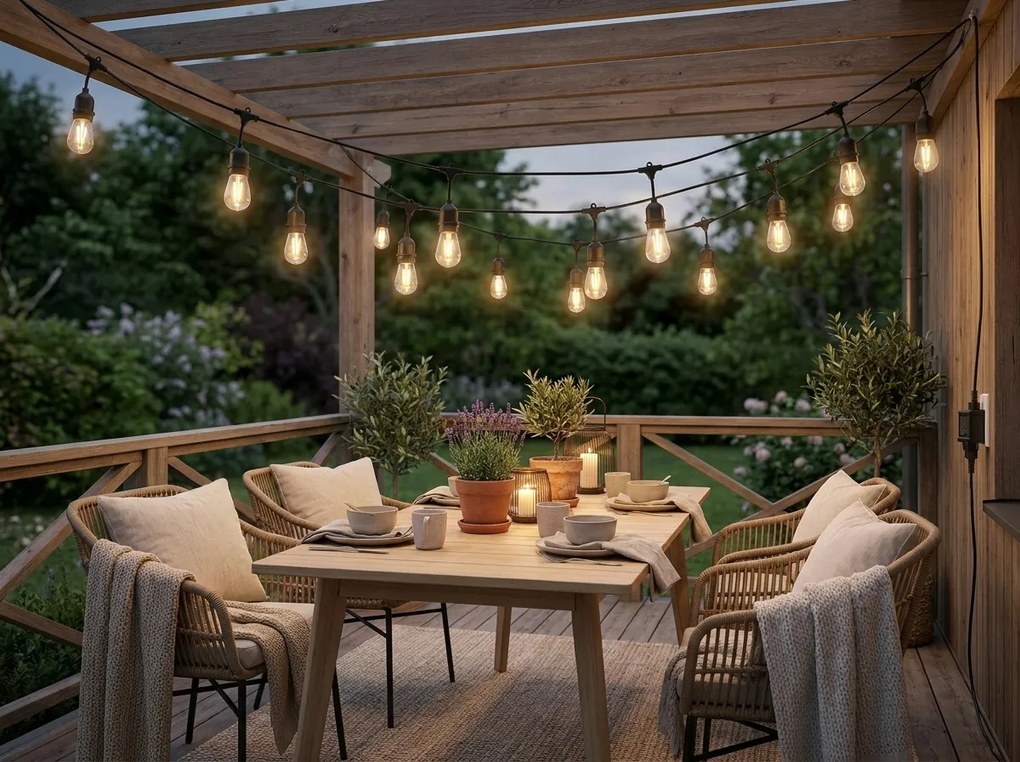 LED svetelná záhradná girlanda LUCENT, 15 m