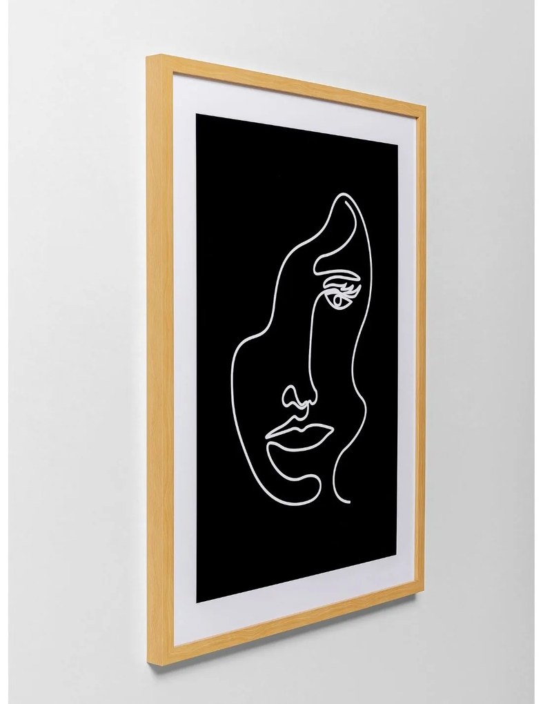 Face Woman obraz čierno-biely 60x80 cm