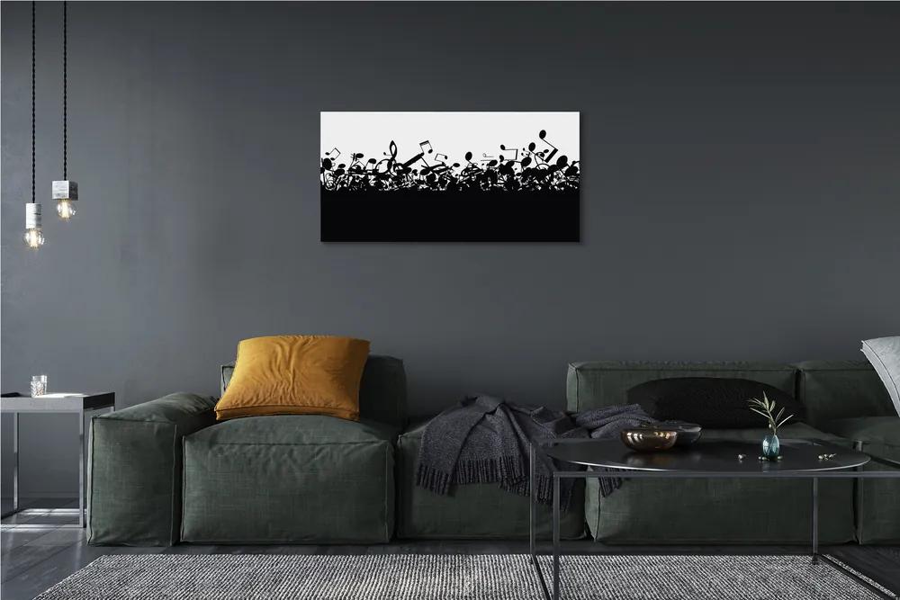 Obraz canvas Čierna a biela poznámky 120x60 cm