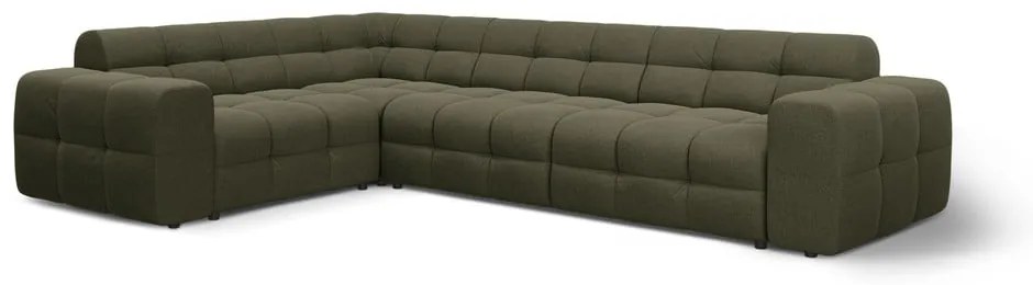 Zelená rohová pohovka (ľavý roh/do L) Kendal – Micadoni