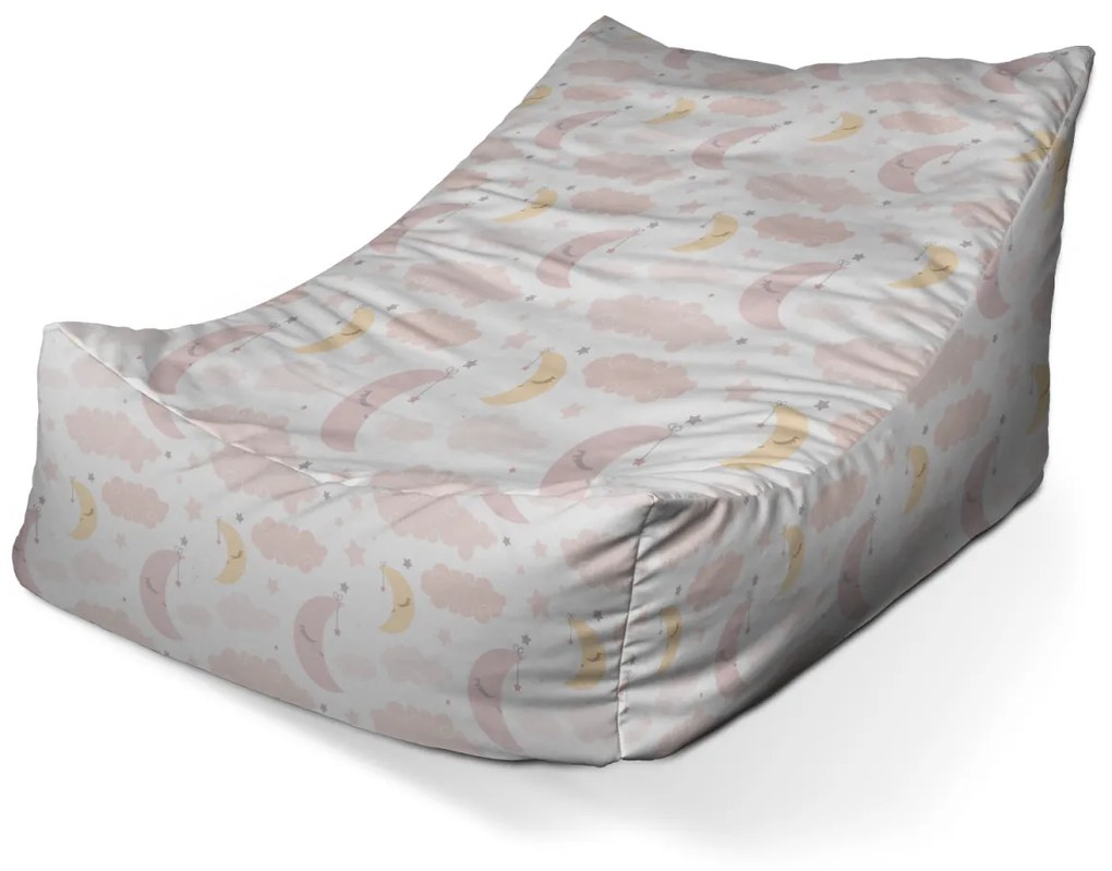 Sablio Sedací vak Lounge Mesiačiky - 80 x 95 x 50 cm
