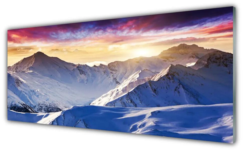 Obraz plexi Hory sneh príroda 125x50 cm
