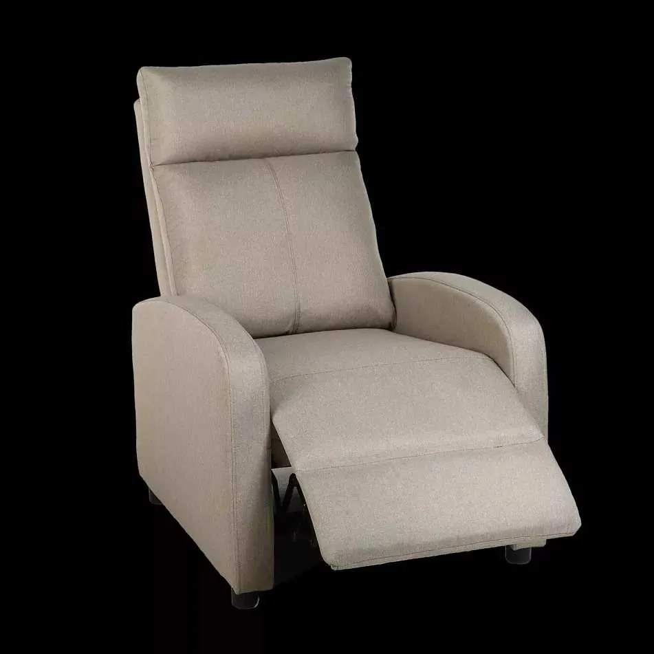 LuxuryForm DESIGN Televízne kreslo RUFO s polohovaním - béžové