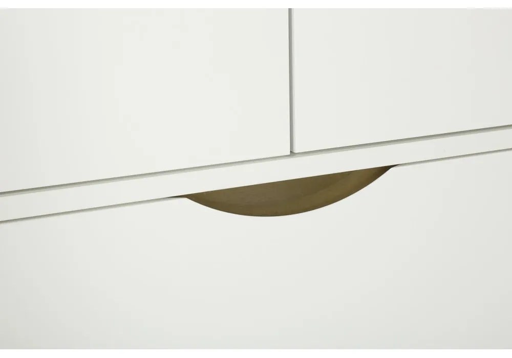 Biela šatníková skriňa Woodman Kobe