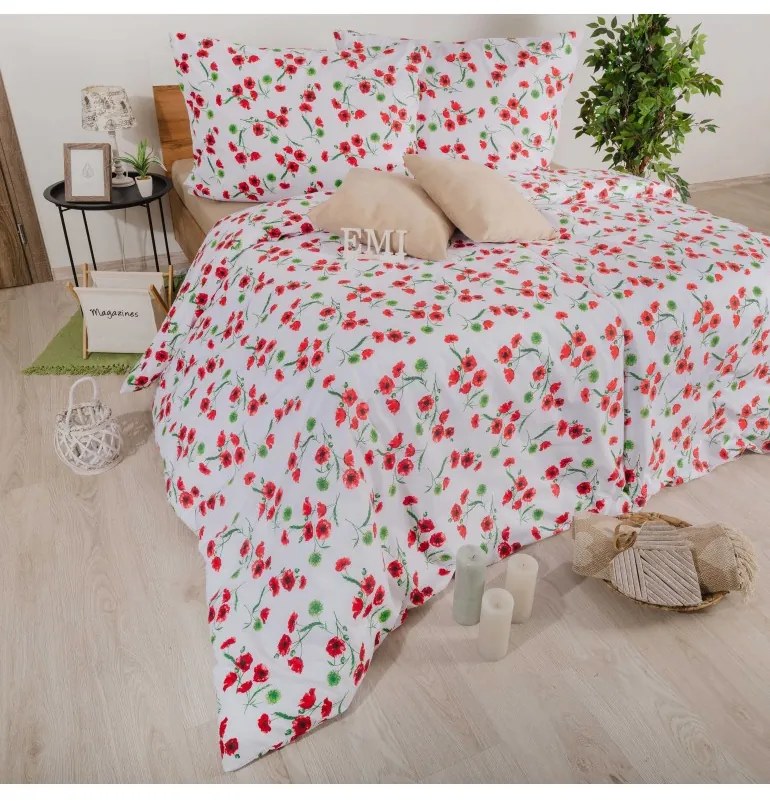 Obliečky bavlnené Maky 140x200 + 70x90 EMI