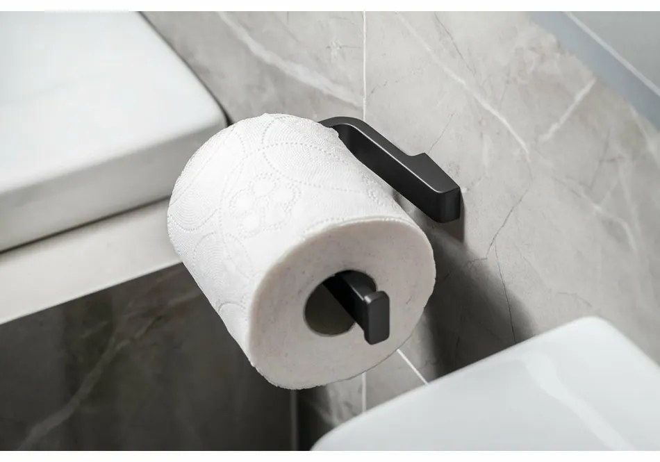 GEDY A82414 Samoa držiak toaletného papiera bez krytu, čierna