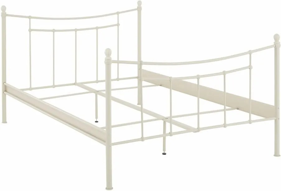 Biela dvojlôžková posteľ Støraa Victor, 140 × 200 cm