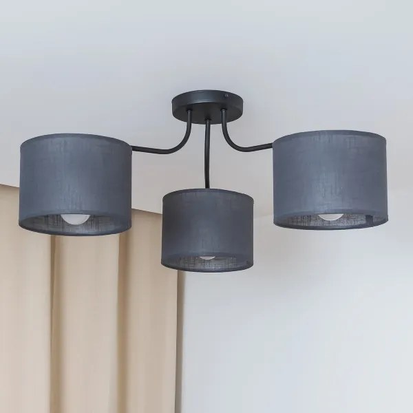 Prisadený luster ALBA 3xE27/15W/230V sivý