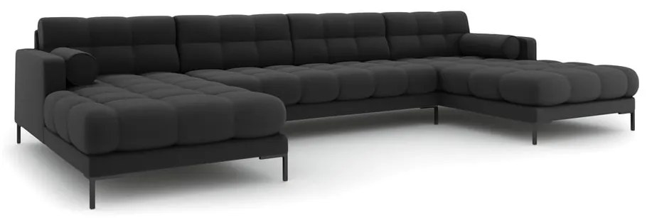 Tmavosivá rohová pohovka do "U" Bali – Cosmopolitan Design