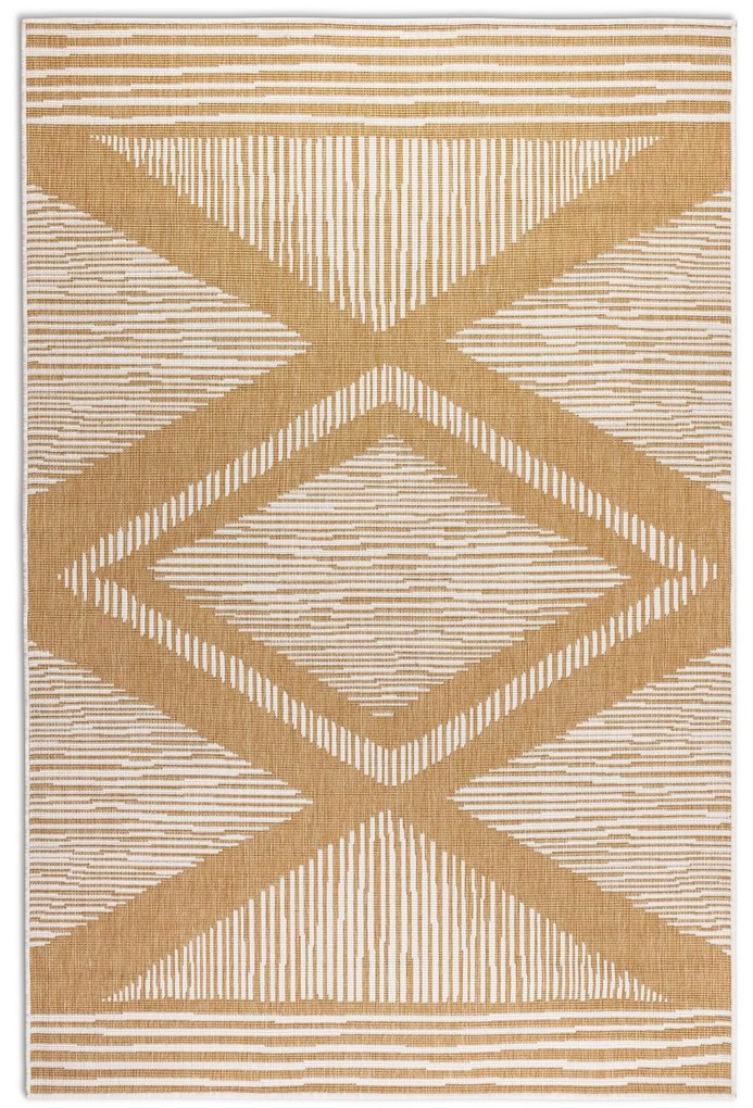 Kusový koberec Gemini 106017 Ochre z kolekcie Elle – na von aj na doma, 160x230, žltá, chodba / predsieň, ELLE Decoration