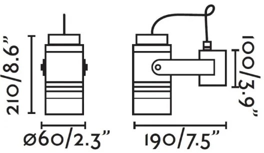 FARO 70260 - Vonkajšie nástenné svietidlo LIT 1xGU10/8W/230V IP54