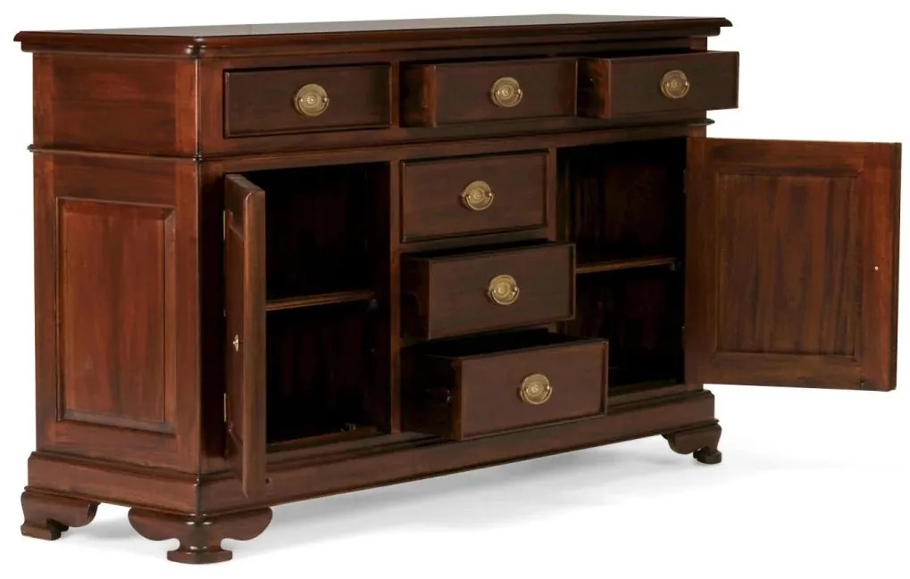 furniture-nabytek.cz - Masívny príborník Cambridge II z mahagónu, lakovaný, hnedý