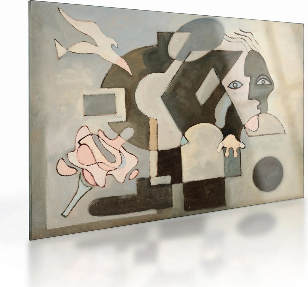 Sklenený obraz - Kubizmus (70x50 cm)