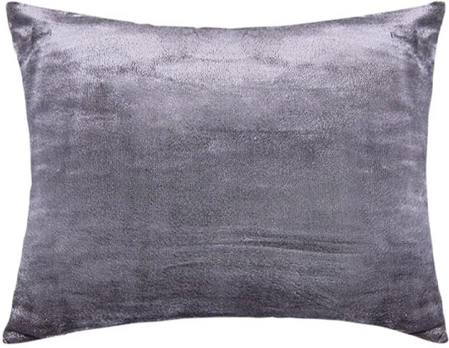 XPOSE ® Mikroplyšový povlak na polštář - tmavě šedá 40x60