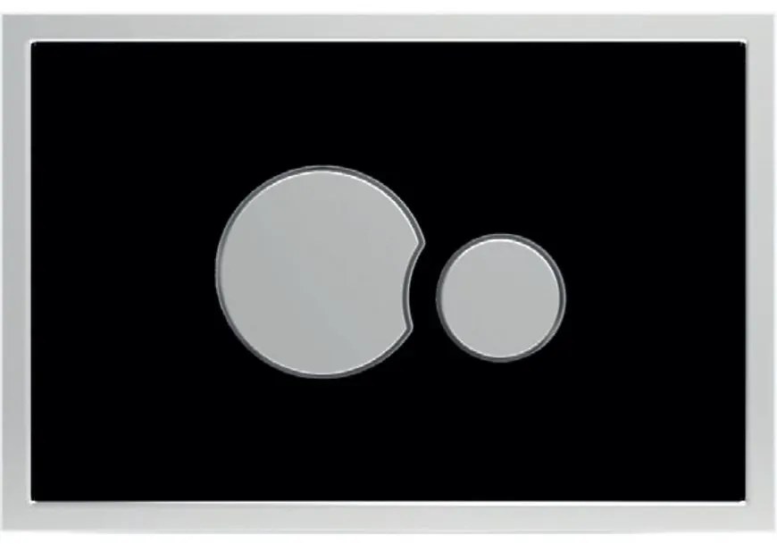 Tlačidlo SG 706 čierne sklo/matný chróm 16.721.93