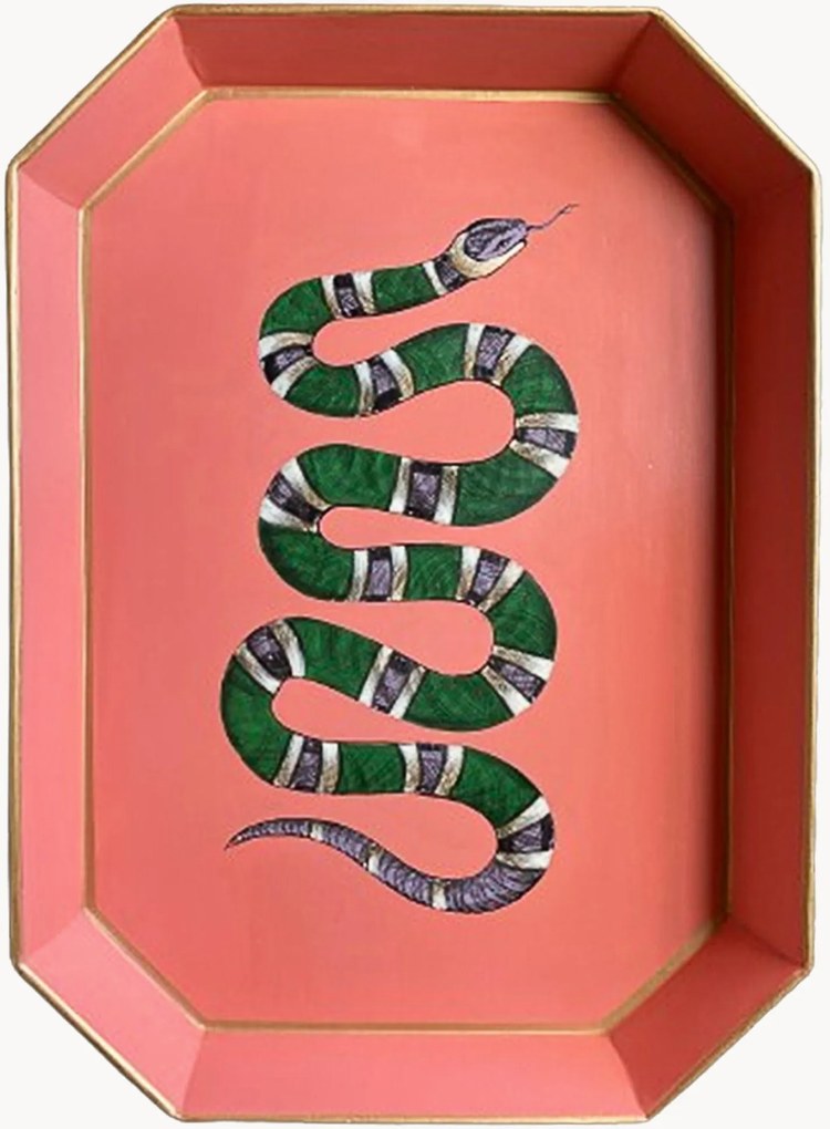 Ručne maľovaný dekoračný podnos Flora