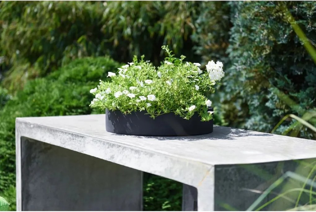 Miska na dekorácie CIRCULO, sklolaminát, Ø 40 cm, antracit